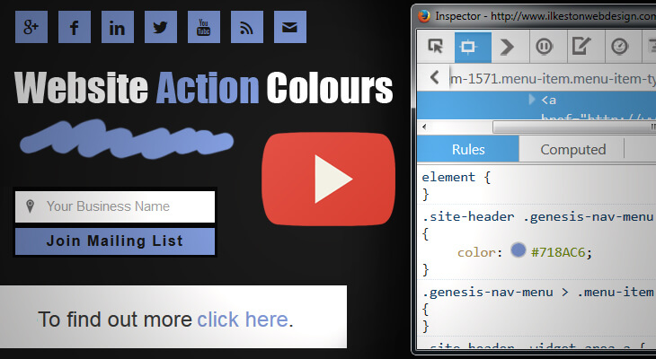 Website Action Colours