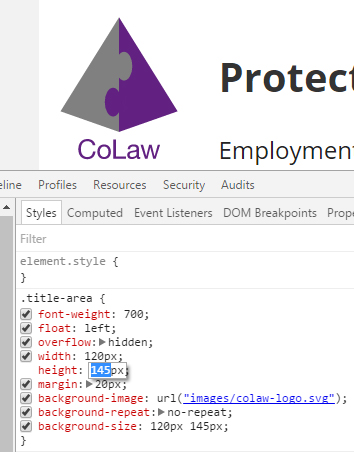 CoLaw logo CSS