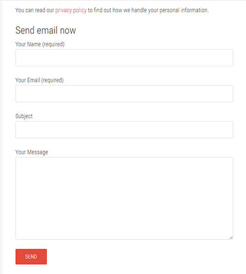 Email contact form