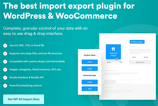 Screenshot of WP All Import plugin for WordPress and WooCommerce