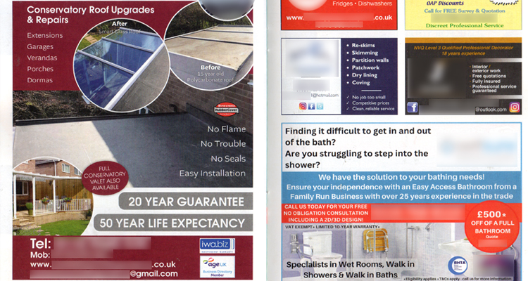 Example of ineffective print-based advertising in a local business directory