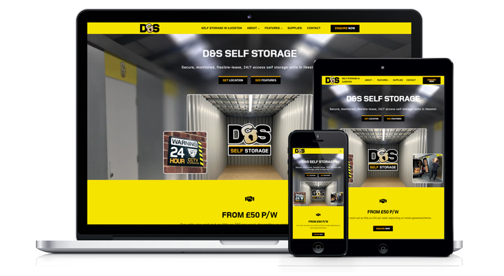 Local self storage business website